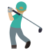 🏌🏼‍♂️ man golfing: medium-light skin tone display on JoyPixels